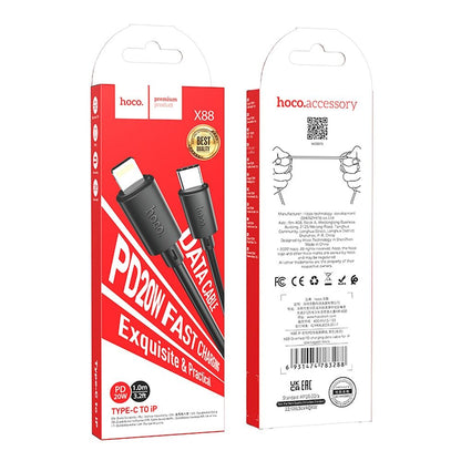 Cavo Dati e Ricarica USB-C - Lightning HOCO X88, 20W, 1m, Nero