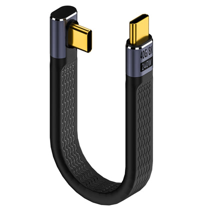 Cavo Dati e Ricarica USB-C - USB-C OEM Angled 8K Video, 240W, 0.15m, Nero