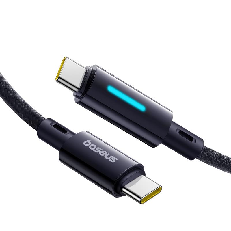 Cavo Dati e Ricarica USB-C - USB-C Baseus Lit Button Control, 100W, 2m, Nero P10379000121-01