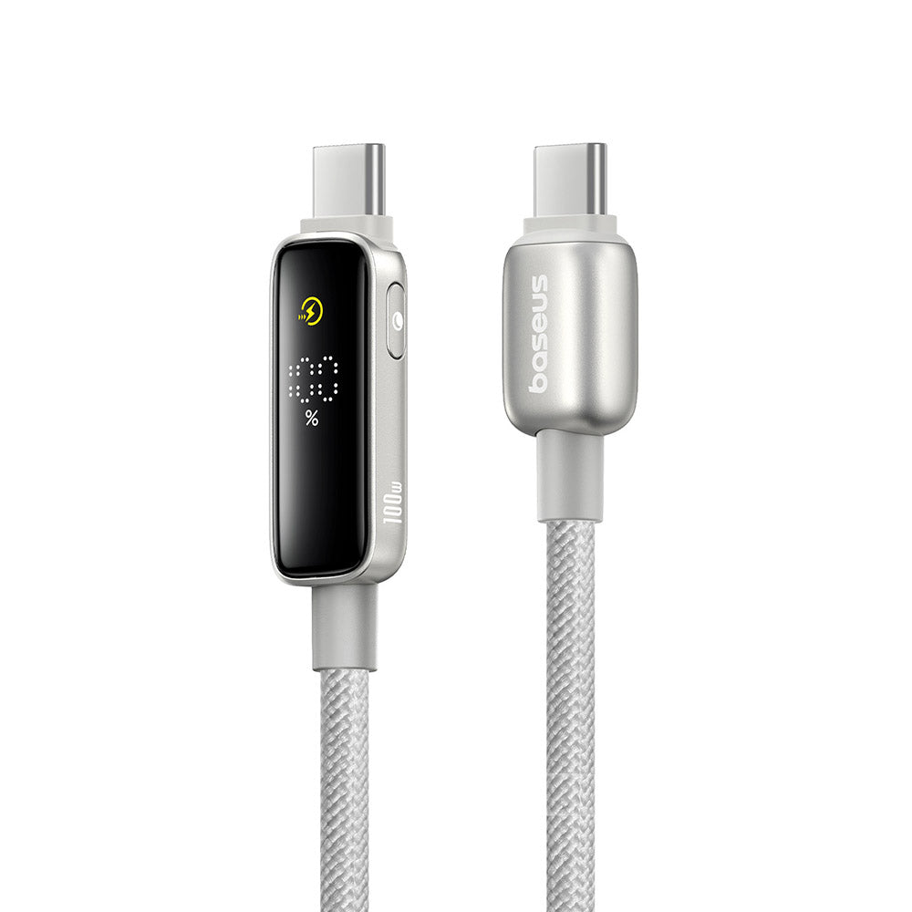 USB-C Data and Charging Cable - USB-C Baseus Vipow Display, 100W, 1m, Gray P10381802851-00