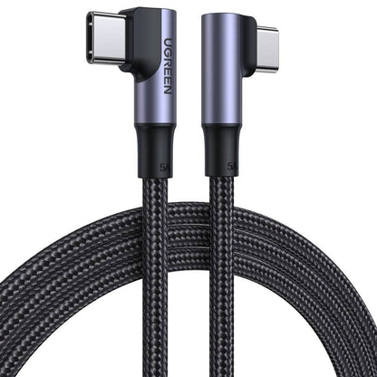 UGREEN US335 Angled USB-C to USB-C Data and Charging Cable, 100W, 2m, Black