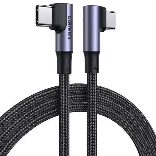 UGREEN US335 Angled USB-C to USB-C Data and Charging Cable, 100W, 2m, Black