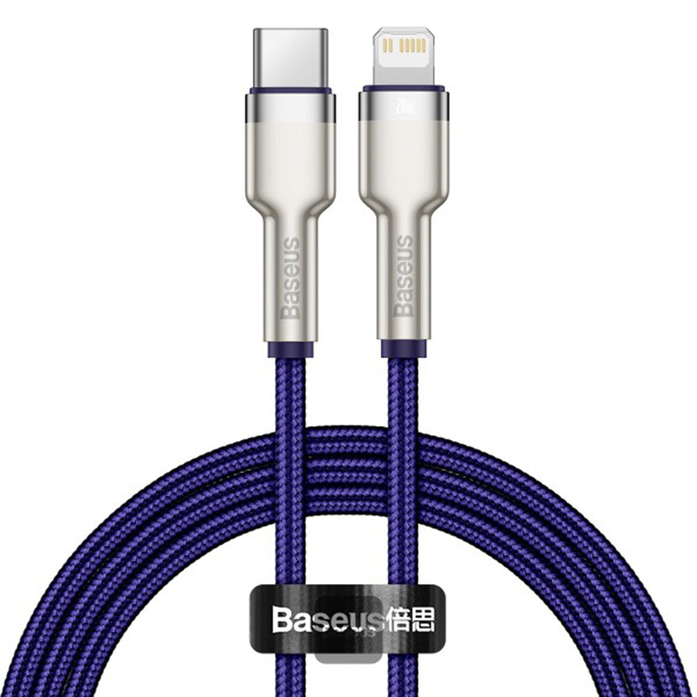 Cavo Dati e Ricarica USB-C - Lightning Baseus Cafule Metal Series, 20W, 1m, Viola CATLJK-A05