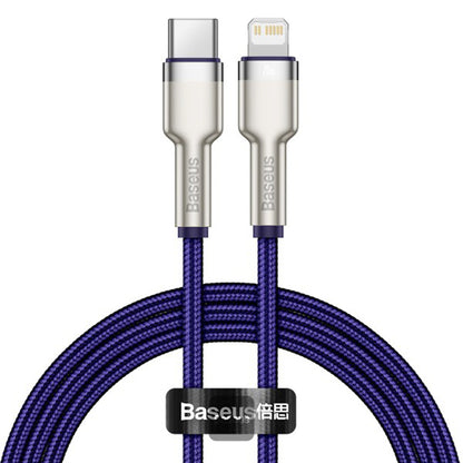 Cavo Dati e Ricarica USB-C - Lightning Baseus Cafule Metal Series, 20W, 1m, Viola CATLJK-A05