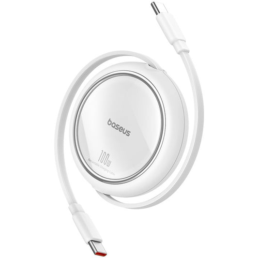 Cavo Dati e Ricarica USB-C - USB-C Baseus Free2Draw Mini Retractable, 100W, 1m, Bianco P10364500211-00