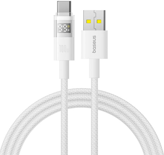 Cavo Dati e Ricarica USB-A - USB-C Baseus Display 2, 100W, 1m, Bianco P10382701211-00