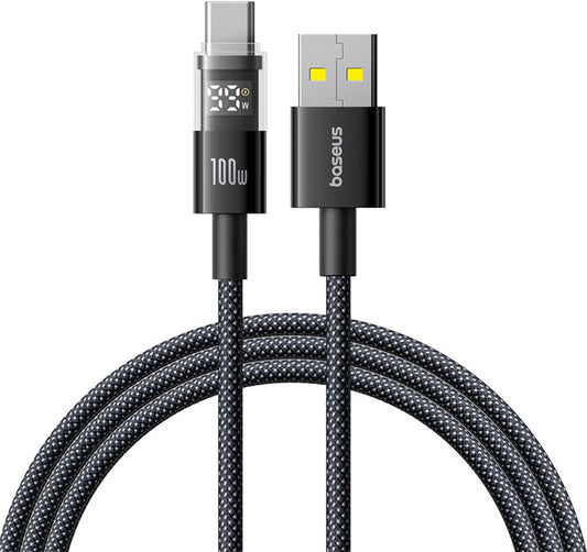 Cavo Dati e Ricarica USB-A - USB-C Baseus Display 2, 100W, 1m, Nero P10382701121-00