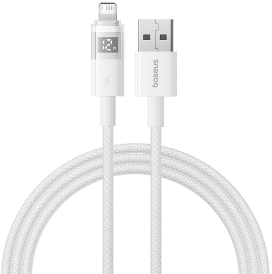 Cavo Dati e Ricarica USB-A - Lightning Baseus Display 2, 18W, 2m, Bianco P10382700211-01