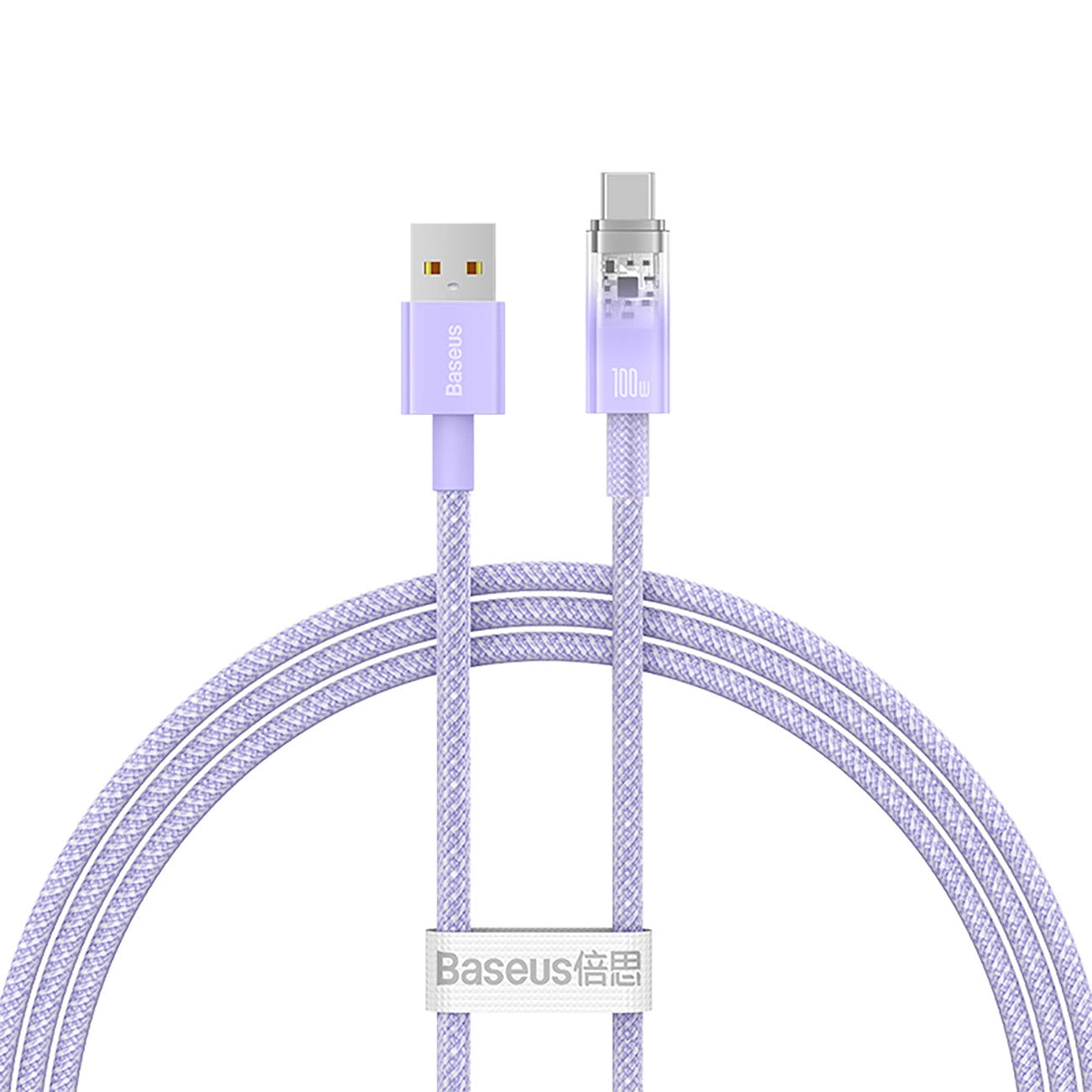Cavo Dati e Ricarica USB-A - USB-C Baseus Explorer, 100W, 1m, Viola CATS010405