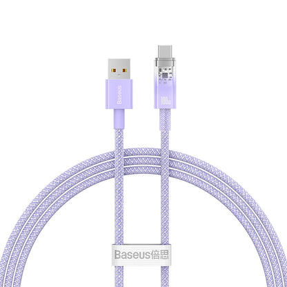 Cavo Dati e Ricarica USB-A - USB-C Baseus Explorer, 100W, 1m, Viola CATS010405
