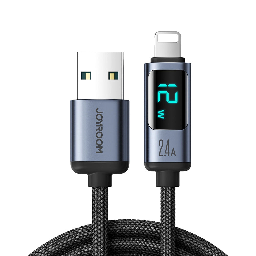 Cavo Dati e Ricarica USB-A - Lightning Joyroom S-A16 Prism Display, 12W, 1.2m, Nero