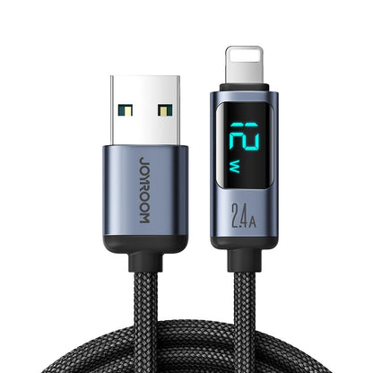 Cavo Dati e Ricarica USB-A - Lightning Joyroom S-A16 Prism Display, 12W, 1.2m, Nero