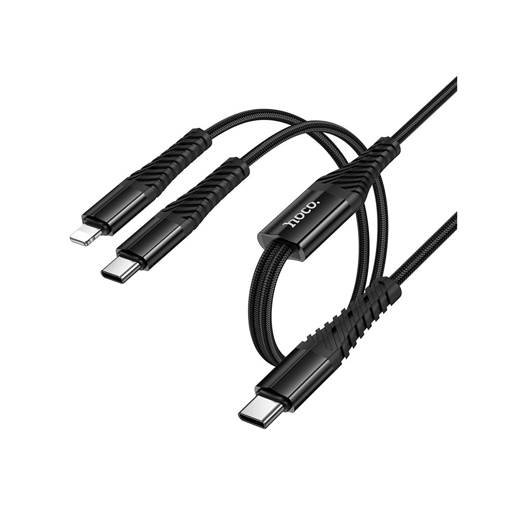 Cavo di Ricarica USB-C - Lightning / USB-C HOCO X123, 10W, 1m, Nero