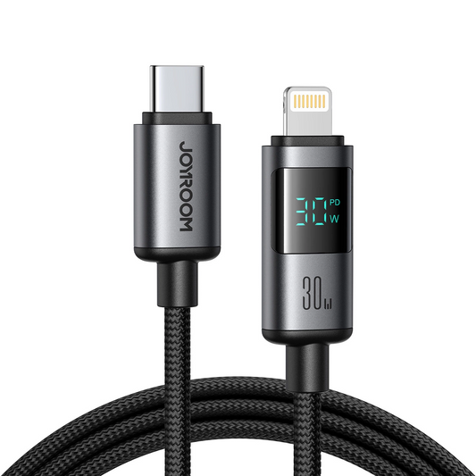 Cavo Dati e Ricarica USB-C - Lightning Joyroom S-A16 Pro Prism Display, 30W, 1.2m, Nero