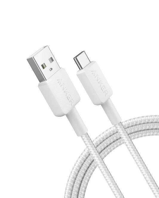 Cavo Dati e Ricarica USB-A - USB-C Anker 322, 18W, 1.8m, Bianco A81H6G21