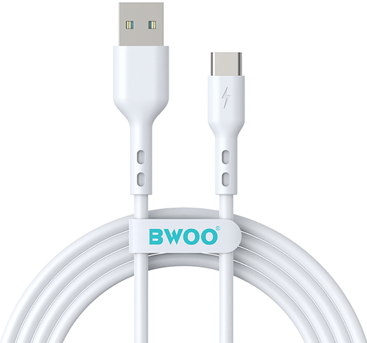 Cavo Dati e Ricarica USB-A - USB-C BWOO X172C, 60W, 1m, Bianco