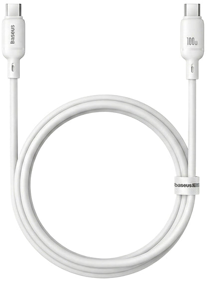 Cavo Dati e Ricarica USB-C - USB-C Baseus Silky, 100W, 1m, Bianco P10377704213-00