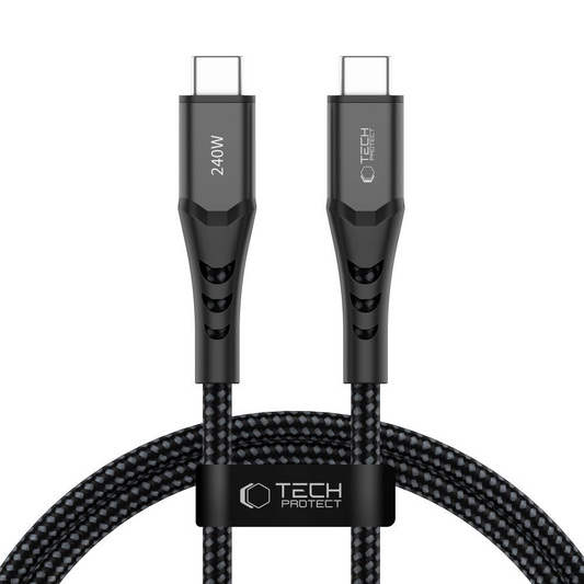Cavo Dati e Ricarica USB-C - USB-C Tech-Protect UB11T Ultraboost, 240W, 1m, Nero