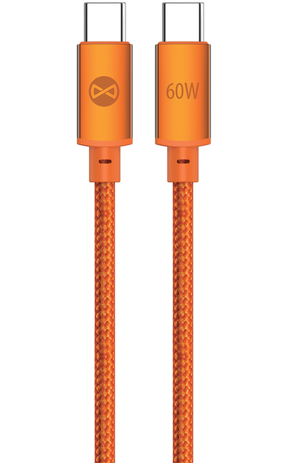 Cavo Dati e Ricarica USB-C - USB-C Forever Saffron, 60W, 1m, Arancione