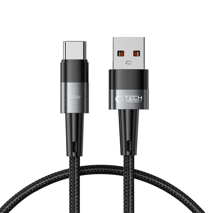 Cavo Dati e Ricarica USB-A - USB-C Tech-Protect Ultraboost, 66W, 0,5m, Grigio
