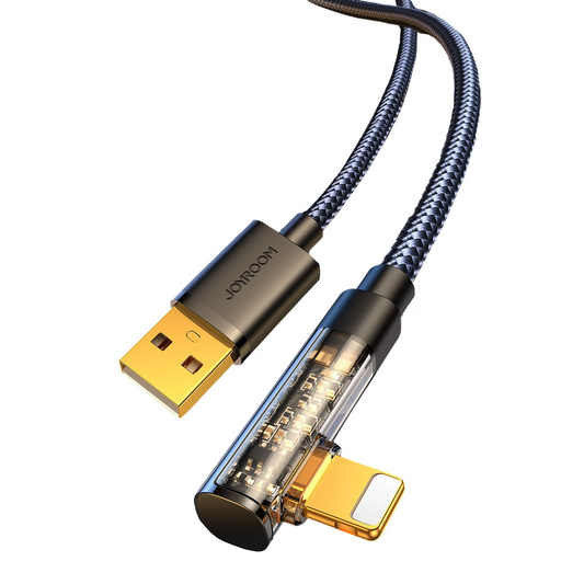 Cavo Dati e Ricarica USB-A - Lightning Joyroom S-UL012A6 Angled, 18W, 1,2m, Nero