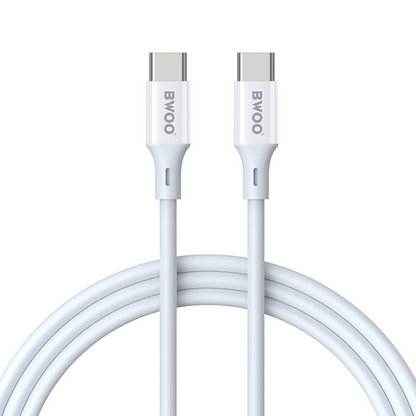 Cavo Dati e Ricarica USB-C - USB-C BWOO BO-X283CC-2M, 60W, 2m, Bianco