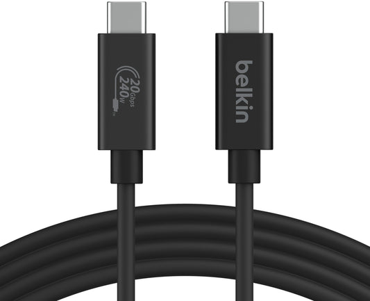USB-C Data and Charging Cable - USB-C Belkin Connect, 240W, 2m, Black INZ004bt2MBK
