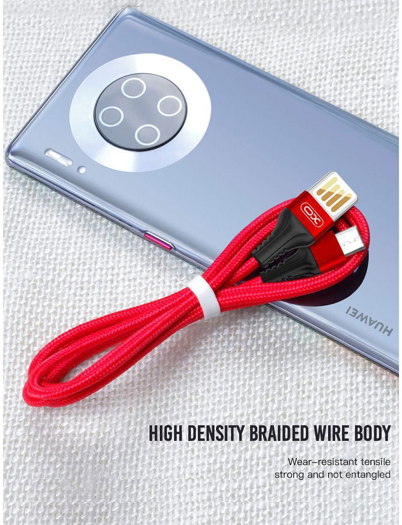 Cavo Dati e Ricarica USB-A - microUSB XO Design NB118, 18W, 1m, Rosso