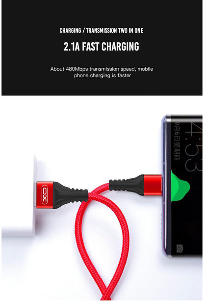 Cavo Dati e Ricarica USB-A - microUSB XO Design NB118, 18W, 1m, Rosso