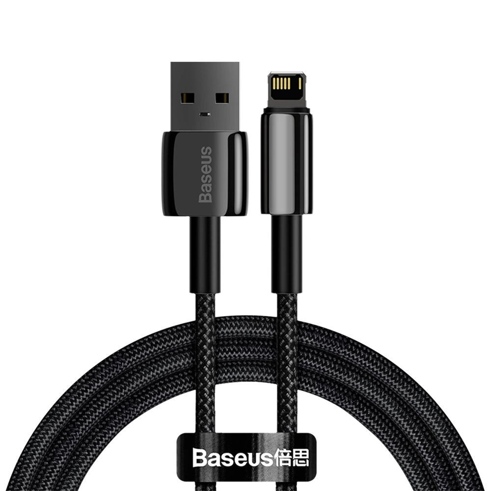 Cavo dati e ricarica USB-A - Lightning Baseus Tungsten Gold, 20W, 1 m, nero CALWJ-01 