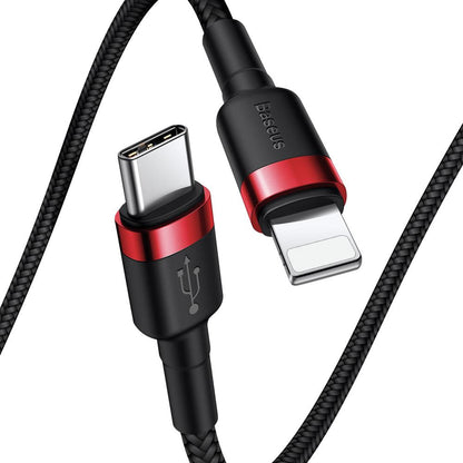 Cavo dati e ricarica USB-C - Lightning Baseus Cafule, 18W, 1m, rosso CATLKLF-91