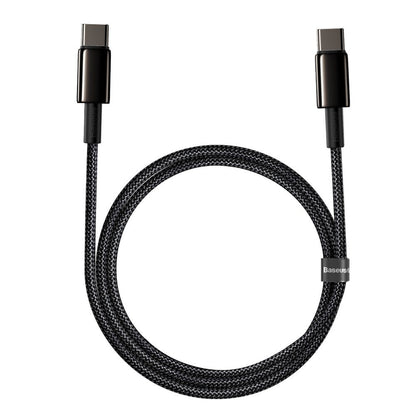 Cavo dati e ricarica USB-C - USB-C Baseus Tungsten Baseus Tungsten Gold, 100W, 1m, nero CATWJ-01 CATWJ-01