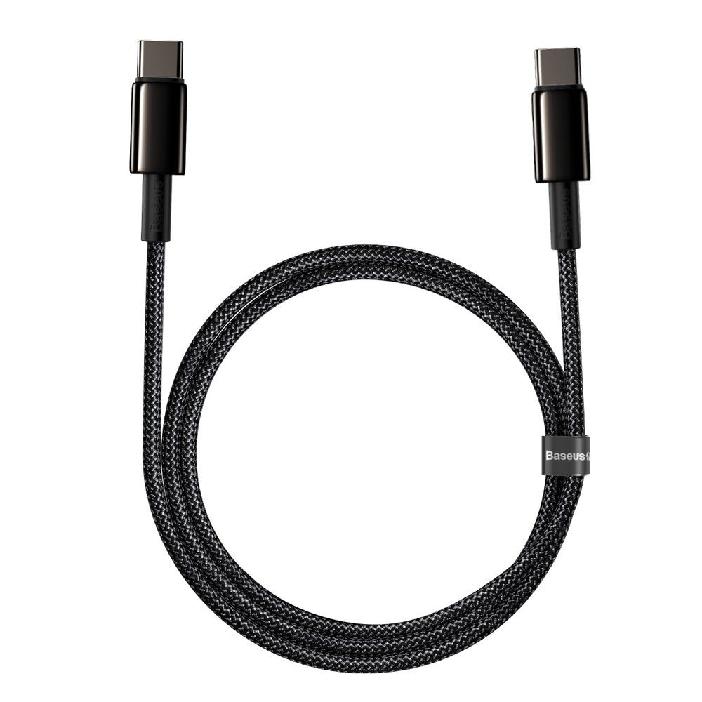 Cavo dati e ricarica USB-C - USB-C Baseus Tungsten Baseus Tungsten Gold, 100W, 2m, nero CATWJ-A01 CATWJ-A01