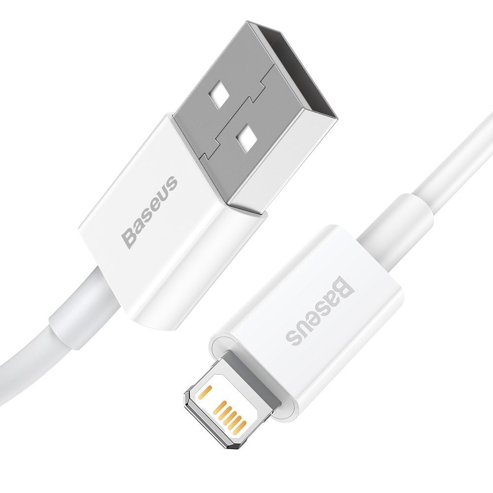 Cavo dati e ricarica USB-A - Lightning Baseus Serie Superior, 20W, 2m, bianco CALYS-C02