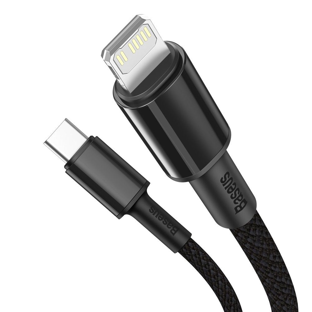 Cavo dati e ricarica USB-C - Lightning intrecciato ad alta densità di Baseus, 20W, 2 m, nero CATLGD-A01