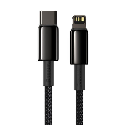 Cavo dati e ricarica USB-C - Lightning Baseus Tungsten Tungsten Gold, 20W, 2m, nero CATLWWJ-A01