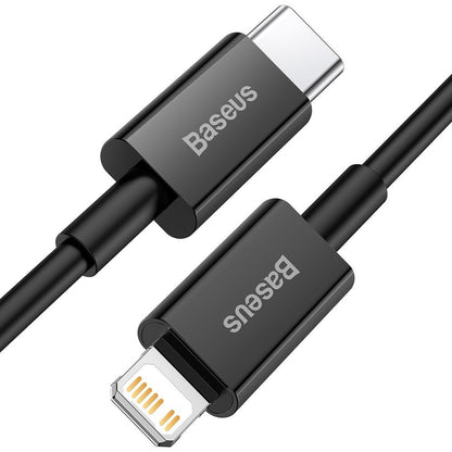 Cavo dati e ricarica USB-C - Lightning Baseus Serie Superior, 20W, 1m, nero CATLYS-A01