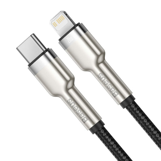 Cavo Dati e Ricarica USB-C - Lightning Baseus Cafule Metal Series, 20W, 2m, Nero CATLJK-B01