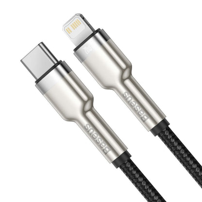 Cavo USB-C - Lightning per dati e ricarica Baseus Cafule Metal Series, 20W, 0,25m, nero CATLJK-01 