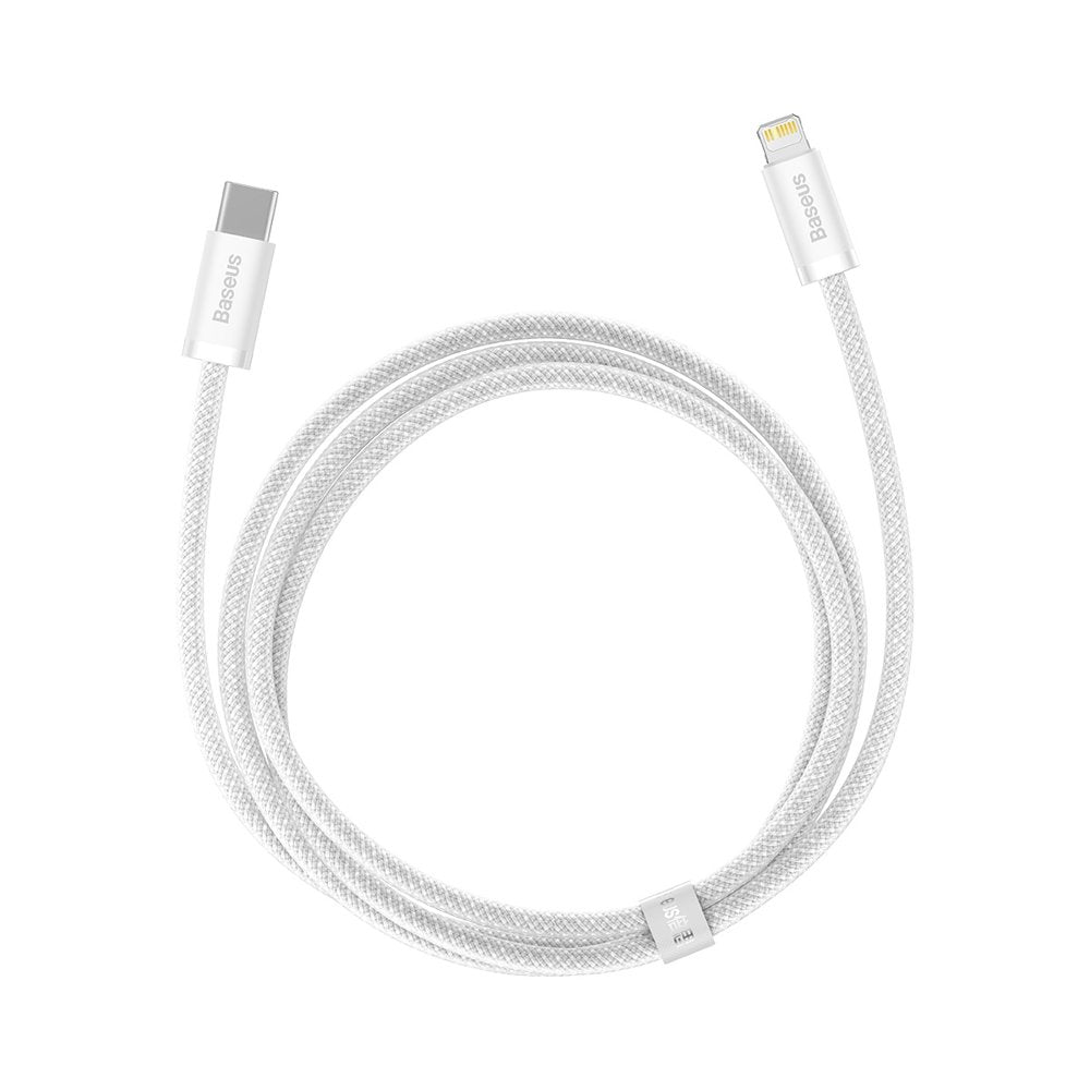 Cavo di ricarica rapida dinamica USB-C - Lightning Baseus per dati e ricarica, 20 W, 1 m, bianco CALD000002