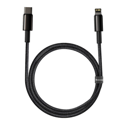 Cavo dati e ricarica USB-C - Lightning Baseus Tungsten Tungsten Gold, 20W, 1m, nero CATLWJ-01 CATLWJ-01