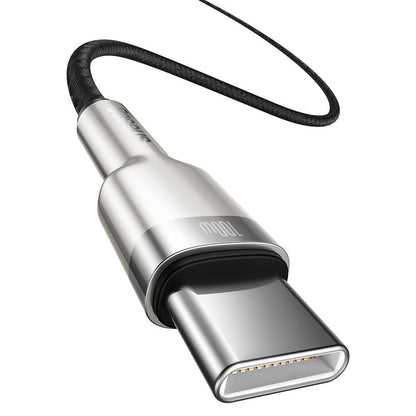 Cavo dati e ricarica USB-C - USB-C Baseus Cafule Metal Series, 100W, 1m, nero CATJK-C01