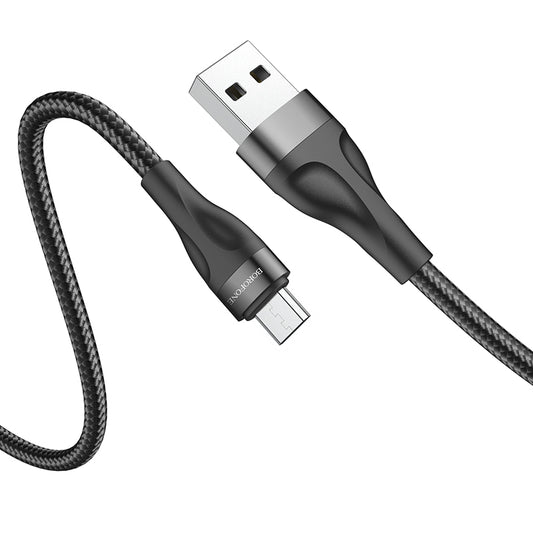 Cavo dati e ricarica USB-A - microUSB Borofone BX61, 18W, 1m, nero