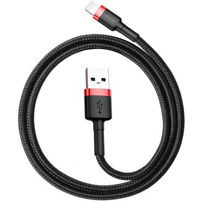 Cavo dati e ricarica USB-A - Lightning Baseus Cafule, 18W, 0,5 m, rosso CALKLF-A19