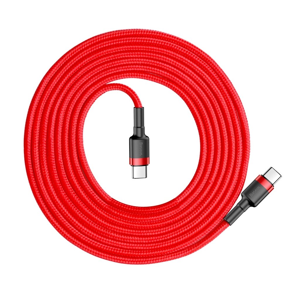 Cavo dati e ricarica USB-C - USB-C Baseus Cafule, 60W, 2m, rosso CATKLF-H09