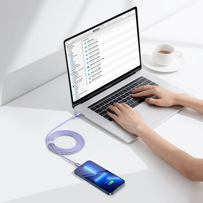 Cavo Dati e Ricarica USB-C - Lightning Baseus Crystal Shine Series, 20W, 2m, Viola CAJY000305