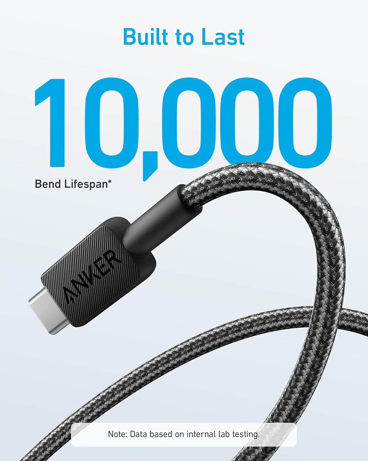 Cavo dati e ricarica da USB-A a USB-C Anker 322, 18W, 1,8 m, nero A81H6G11 