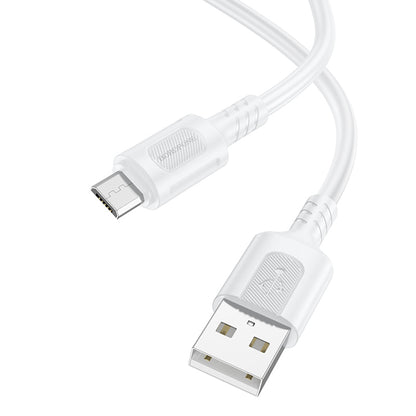 Cavo dati e ricarica USB-A - microUSB Borofone BX111 Feliz, 18W, 1m, bianco 