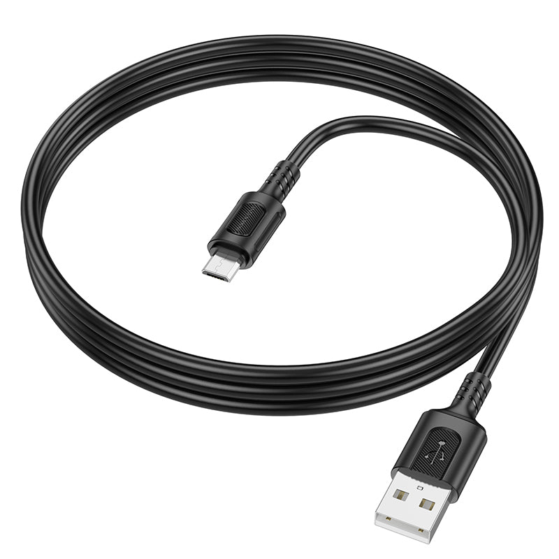 Cavo dati e ricarica USB-A - microUSB Borofone BX111 Feliz, 18W, 1m, nero 