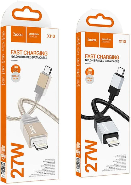 Cavo Dati e Ricarica USB-C - Lightning HOCO X110, 27W, 1m, Nero